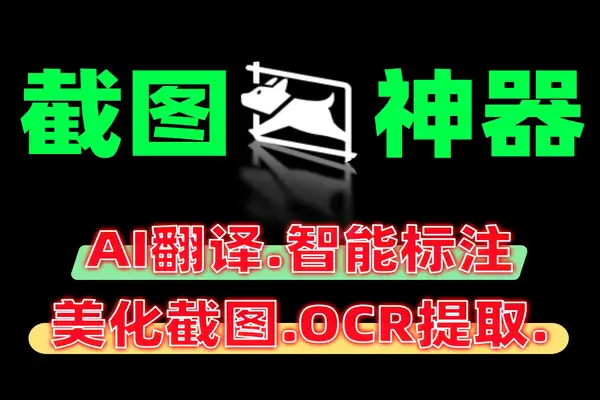 全能AI截图录屏 Deepseek 加持带壳截图OCR 翻译快捷录屏