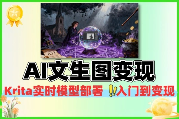 KritaAI文生图实时绘画模型部署入门到变现