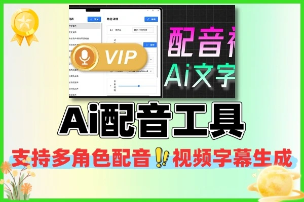 免费AI配音神器：多角色配音+字幕生成，视频创作必备