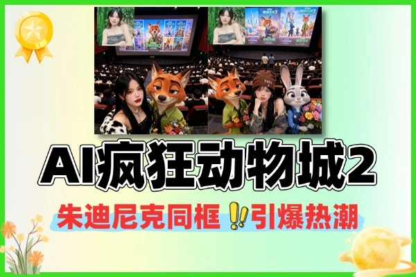 朱迪尼克“同框”AI照疯传引爆疯狂动物城2热潮